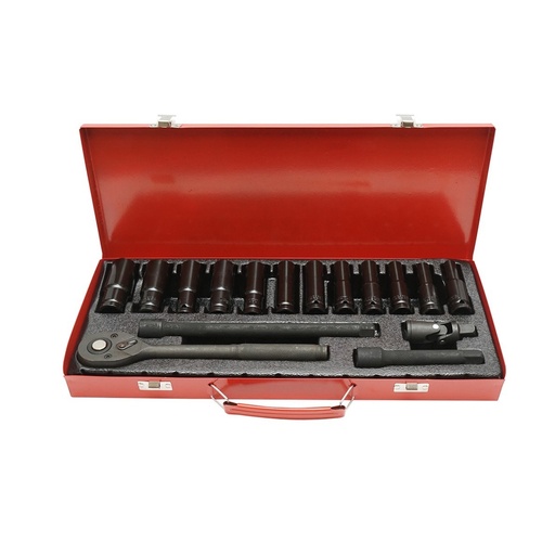 [AMAT6-120642] Trusa chei tubulare priza lunga 8-24mm, 1/2 antrenor cu clichet 16 piese