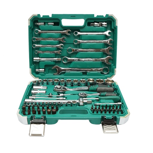 [AMAT6-120652] Trusa chei tubulare 4-32mm si chei fixe combinate 8-22mm, biti, hex, torx, antrenor cu clichet 82 piese