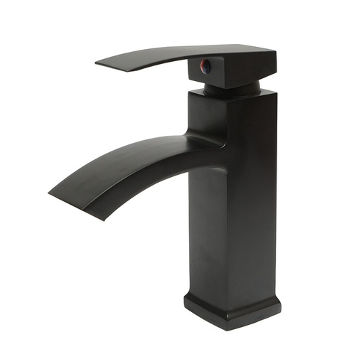 [AMAT6-121213] Baterie lavoar tip cascada, monocomanda, finisaj negru mat, aliaj zinc, accesorii incluse