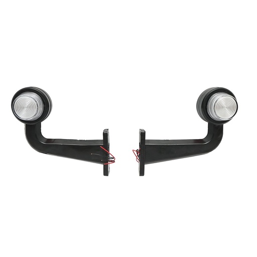 [AMAT6-121600] Set lampi laterale gabarit LED cu brat 12-24V, alb-rosu FR0158