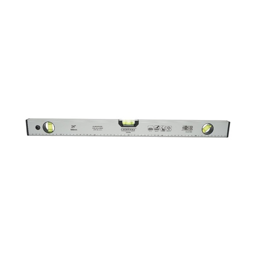 [AMAT6-121702] Nivela aluminiu magnetica 600mm, 3 bule de nivel, rigla gradata 0-60cm Crownman
