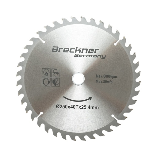 [AMAT6-121757] Disc circular vidia pentru lemn 250x25.4mm, 40 dinti, turatie maxima 6000rpm