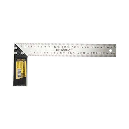 [AMAT6-121820] Echer tamplarie profesional 300mm/12 inch, maner aluminiu, rigla otel carbon Crownman