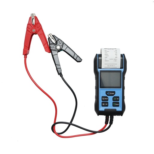 [AMAT6-121886] Tester baterie digital cu imprimanta 12-24V, testare 3-360 Ah, protectie polaritate inversa, afisaj LCD color