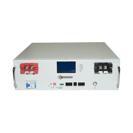 [AMAT6-121929] Baterie stocare 5.12kW LiFePO4 51.2V, 100Ah cu BMS, LCD display, protectie temperatura, conexiune in paralel Bourget