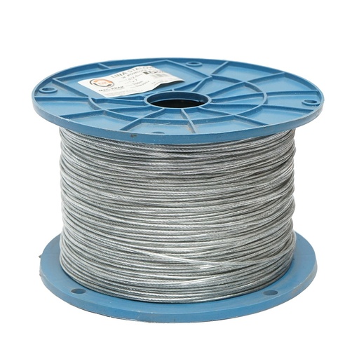 [AMAT6-121942] Cablu otel galvanizat cu invelis PVC 2mm, fire 1x7, sarcina maxima 95Kg, greutate 4.4Kg, 500m/rola