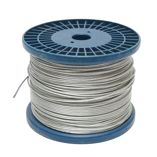 [AMAT6-121946] Cablu otel galvanizat 2mm, fire 1x19, sarcina maxima 80Kg, greutate 4.8Kg, 250m/rola