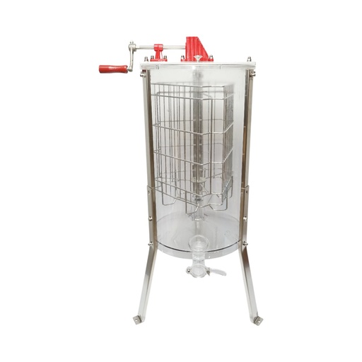 [AMAT6-122018] Centrifuga manuala apicola, extractor miere transparent cu 3 rame