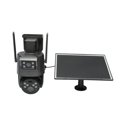 [AMAT6-122047] Camera supraveghere lentila duala 6 MP, 4G cu panou solar, baterie 10000 mAh, 360 grade PTZ, detectie umana PIR, night vision si aplicatie Ubox