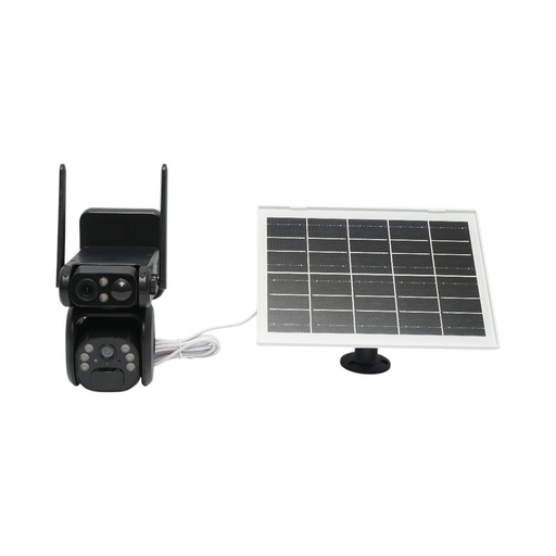 [AMAT6-122058] Camera supraveghere cu lentila duala 6MP, 4G, WIFI 2.4 GHz cu panou solar, baterie 9000 mAh, PTZ control, senzor miscare, detectie umana PIR, night vision si aplicatie Ubox