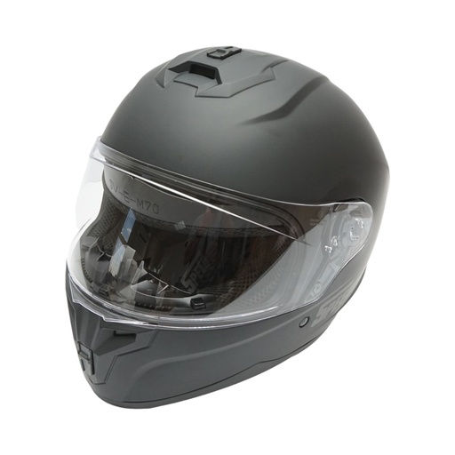 [AMAT6-122075] Casca moto integrala neagra cu viziera transparenta, marimea L Grit