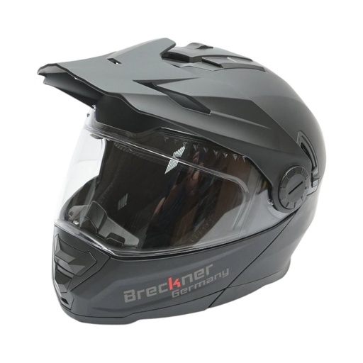 [AMAT6-122078] Casca motocross integrala negru mat cu viziera transparenta si ochelari de soare, marimea XL Lion Matt Black