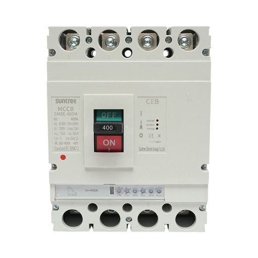 [AMAT6-122324] Intrerupator automat de putere MCCB 400V AC, 4P 400A, SM8E-400M Suntree
