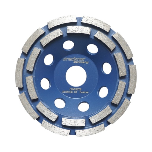 [AMAT6-122448] Disc diamantat segmentat tip cupa 125x22.23, dublu rand grosier, standard CONCRETE pentru slefuire beton, piatra, mozaic