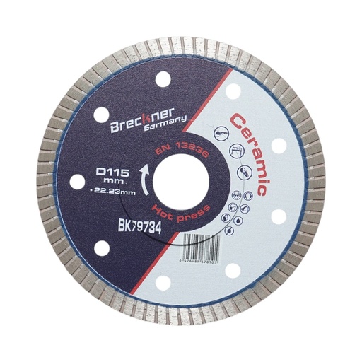 [AMAT6-122483] Disc diamantat turbo 115x22.23mm, segment 8mm pentru gresie, faianta, ceramica dura, marmura, granit
