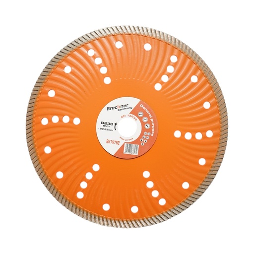[AMAT6-122500] Disc diamantat turbo 230x22.23mm, segment 10mm pentru tigla, pavele, mozaic, piatra dura, marmura, granit