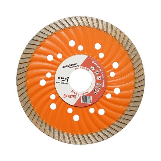 [AMAT6-122499] Disc diamantat turbo 125x22.23mm, segment 10mm pentru tigla, pavele, mozaic, piatra dura, marmura, granit