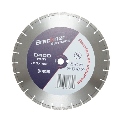 [AMAT6-122504] Disc diamantat segmentat 400x25.4mm, segment 10mm pentru beton armat, pavele, boltari, piatra dura