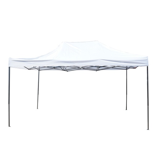 [AMAT6-122581] Cort pavilion pliabil 3x4.5m alb impermeabil, inaltime reglabila, cadru metalic