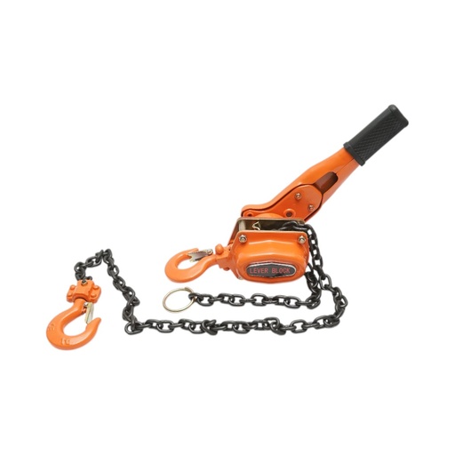 [AMAT6-122629] Palan manual cu levier 750kg, lant 1.5m, carlig cu siguranta 1T