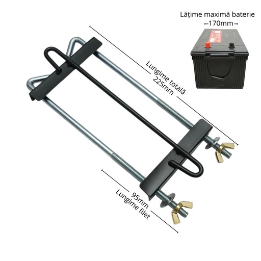 [AMAT6-123026] Kit fixare baterie auto universal 225mm