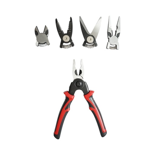 [AMAT6-123128] Set cleste patent multifunctional 5 in 1 cu foarfeca, taiere, sertizare, sfic, dezizolare cabluri