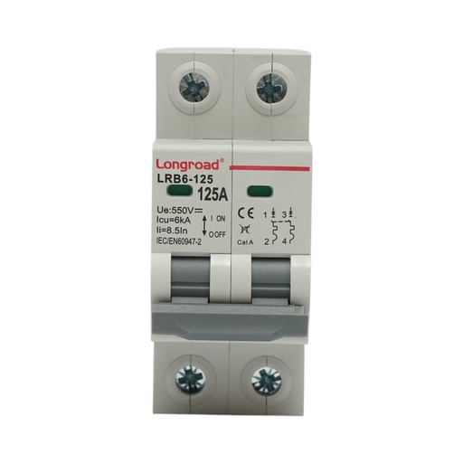 [AMAT6-123210] Separator, intrerupator de suprasarcina automat 2P, 125A, 550VDC Longroad