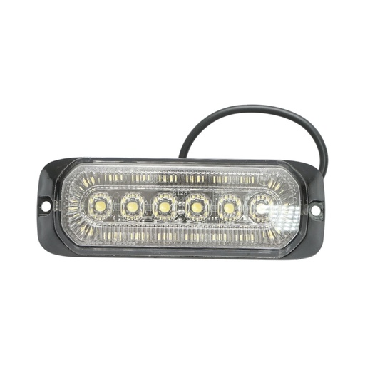 [AMAT6-123642] Lampa laterala stroboscopica LED 12-24V alba 9 functii 132x46x19mm FR1287