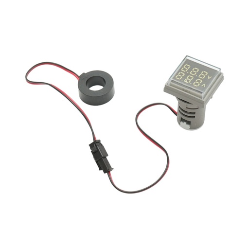 [AMAT6-123768] Indicator digital ampermetru si voltmetru LED alb 0-100A/50-500V AC Ø 22mm