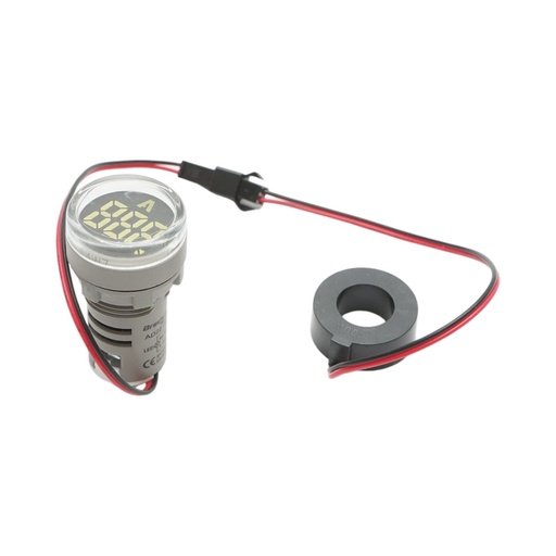[AMAT6-123782] Indicator digital ampermetru LED alb 0-100A, 220V/380V Ø 22mm
