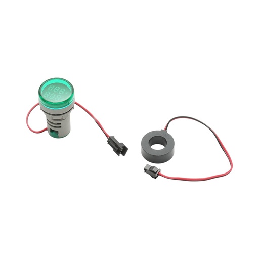 [AMAT6-123786] Indicator digital ampermetru si voltmetru LED verde 0-100A/50-500V AC Ø 22mm
