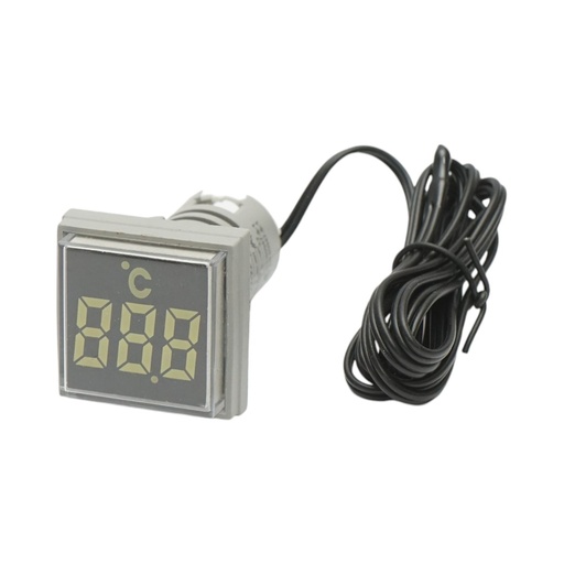 [AMAT6-123790] Indicator digital temperatura cu sonda LED alb 220V/380V AC Ø 22mm