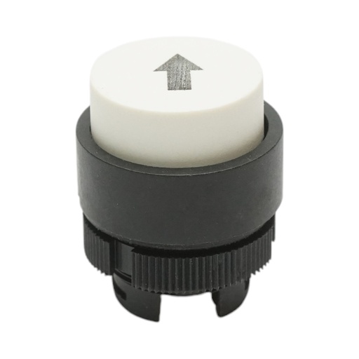 [AMAT6-123835] Cap buton comanda alb convex sageata sus Ø 22mm LAY5
