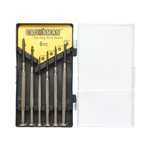 [AMAT6-123952] Set 6 surubelnite de precizie drepte si in cruce cu varf magnetic profesionale Cr-V Crownman