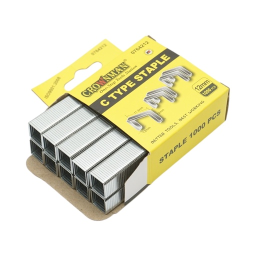 [AMAT6-124041] Capse metalice tip C 1.2x11.3x12mm 1000 buc/set Crownman