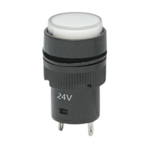 [AMAT6-124063] Indicator semnalizare industrial LED alb 24V Ø 16mm