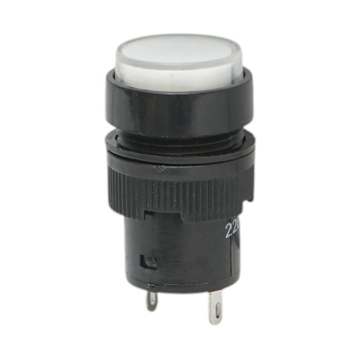 [AMAT6-124064] Indicator semnalizare industrial LED alb 220V Ø 16mm