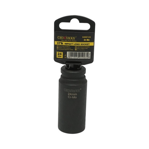 [AMAT6-124079] Cheie tubulara de impact lunga 24mm, patrat 1/2 inch Cr-Mo Crownman