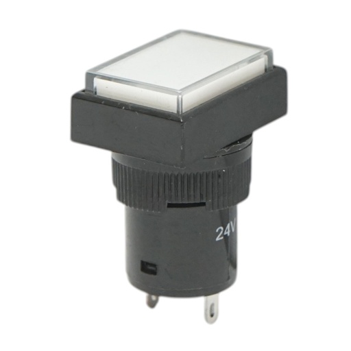 [AMAT6-124088] Indicator semnalizare industrial LED alb 24V Ø 16mm patrat