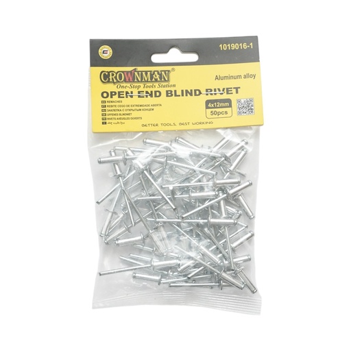[AMAT6-124172] Popnit aluminiu 4x12mm 50 buc/set Crownman