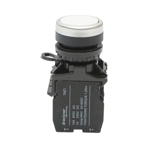 [AMAT6-124227] Buton comanda cu revenire alb 1NO+1NC, 10A/600V AC, 1A/250V DC LA42
