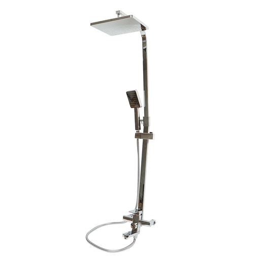 [AMAT6-124231] Set dus multifunctional de perete cu dus de mana, pipa cada, dus dreptunghiular, cartus ceramic, crom lucios