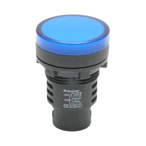 [AMAT6-124457] Indicator semnalizare LED albastru 24V AC/DC 30mm