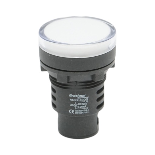 [AMAT6-124461] Indicator semnalizare LED alb 220V AC 30mm