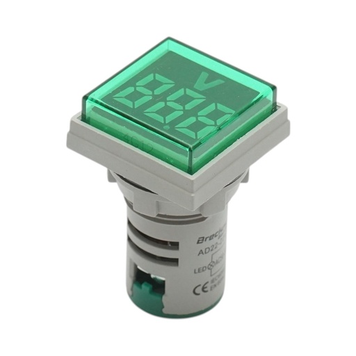 [AMAT6-124464] Indicator digital voltmetru LED verde 50-500V AC Ø 22mm
