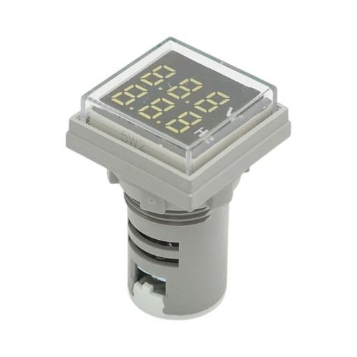 [AMAT6-124473] Indicator digital voltmetru si frecventa LED alb 0-99Hz/50-500V AC Ø 22mm