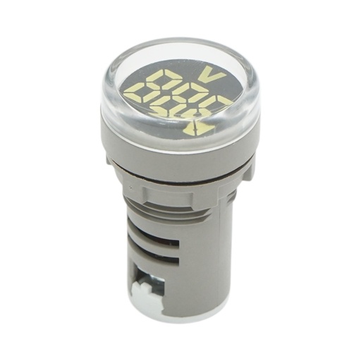 [AMAT6-124477] Indicator digital ampermetru LED alb 50-500V AC Ø 22mm