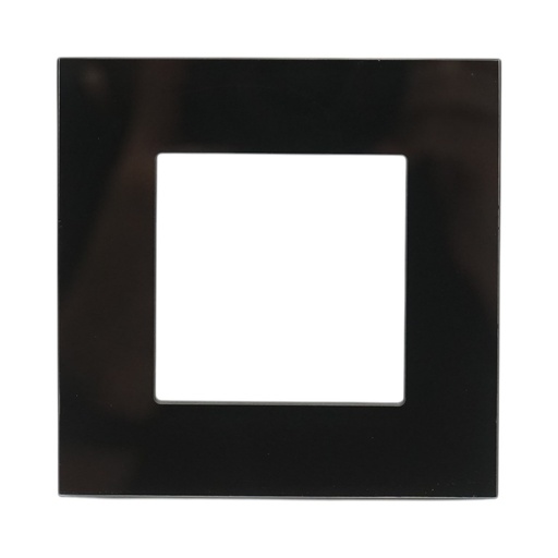 [AMAT6-124546] Rama simpla sticla neagra priza si intrerupator 86x86x10mm