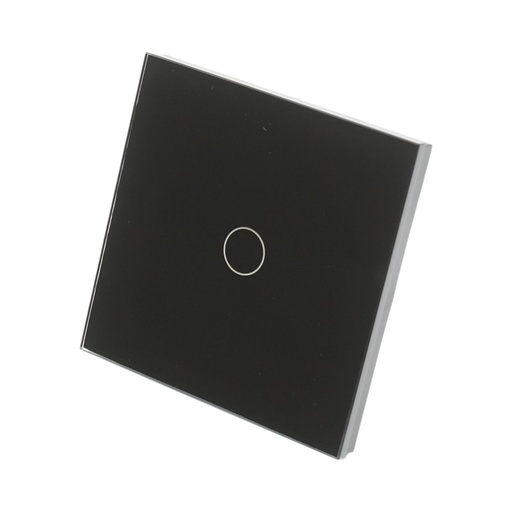 [AMAT6-124555] Intrerupator touch cap scara negru 220V, indicator luminos, rama sticla 86x86x34mm