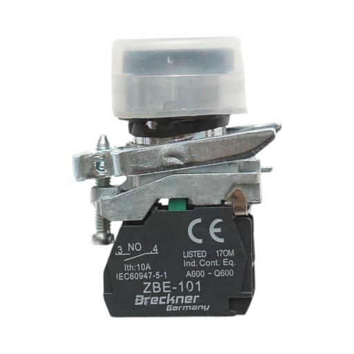 [AMAT6-124567] Buton comanda negru cu capac protectie 22mm, 1NO, TB4-BP21, IP65